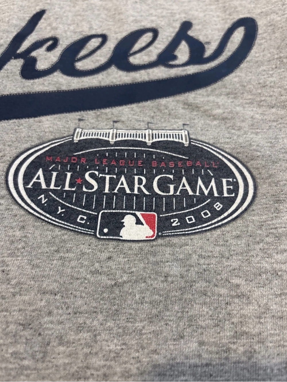 Vintage New York Yankees Center Swoosh T-Shirt Large All Star Game 2008 MLB Y2K - Picture 2 of 10